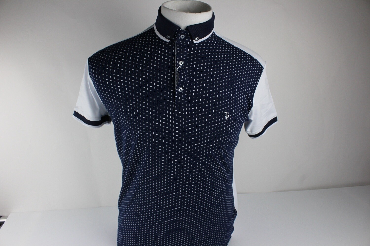 TOM PENN  POLO PRINTED WHITE TPP898
