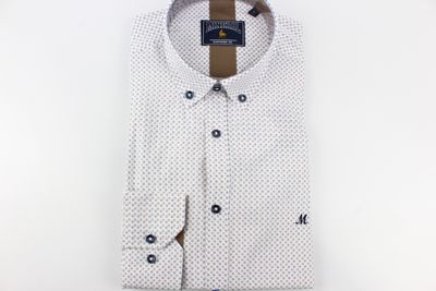ML252236 DARVER PRINT SHIRT WHITE/TAN