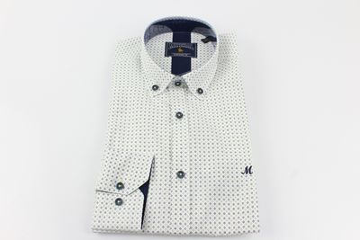 ML252236 DARVER PRINT SHIRT WHITE/SAGE