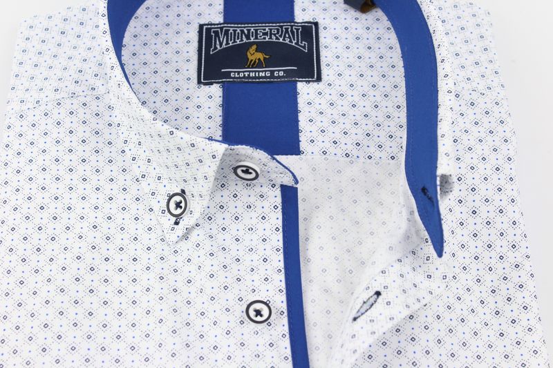ML252237 CRAVE LS SHIRT WHITE/NAVY