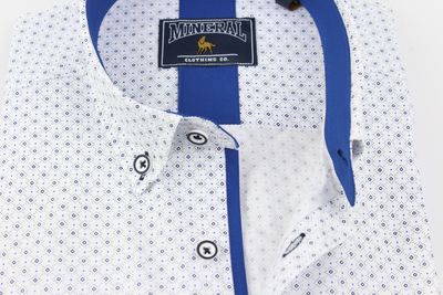 ML252237 CRAVE LS SHIRT WHITE/NAVY