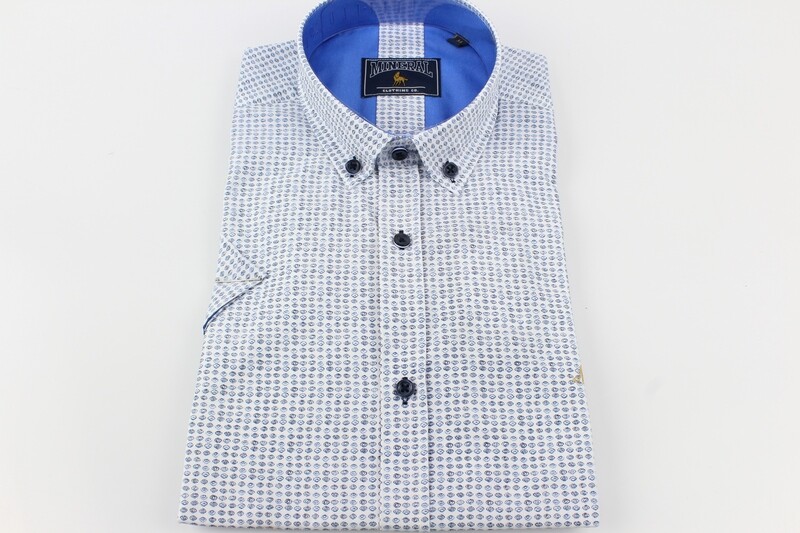 ML273133 CHAT SHORT SLEEVE SHIRT WHITE/BLUE