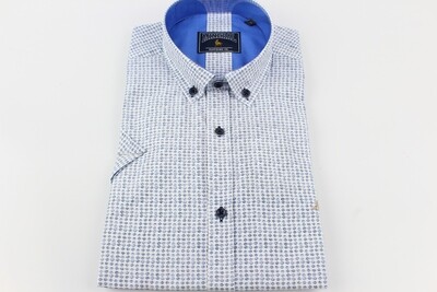ML273133 CHAT SHORT SLEEVE SHIRT WHITE/BLUE