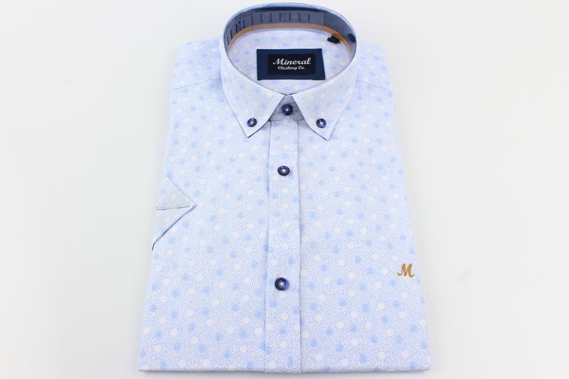 ML 273135 JAY SHORT SLEEVE SHIRT WHITE/BLUE