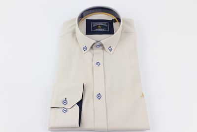 ML251114 LOLLAND OXFORD L/S SHIRT STONE