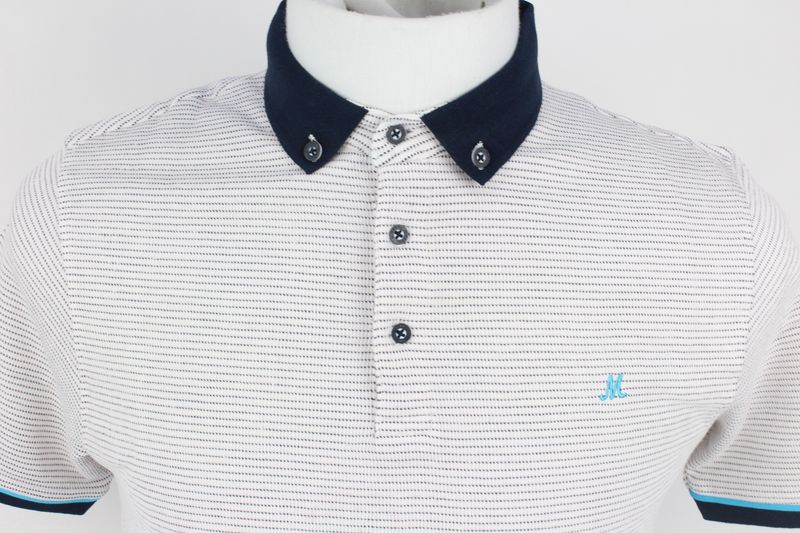 ML211505 RAXIS JAQUARD POLO OFF WHITE