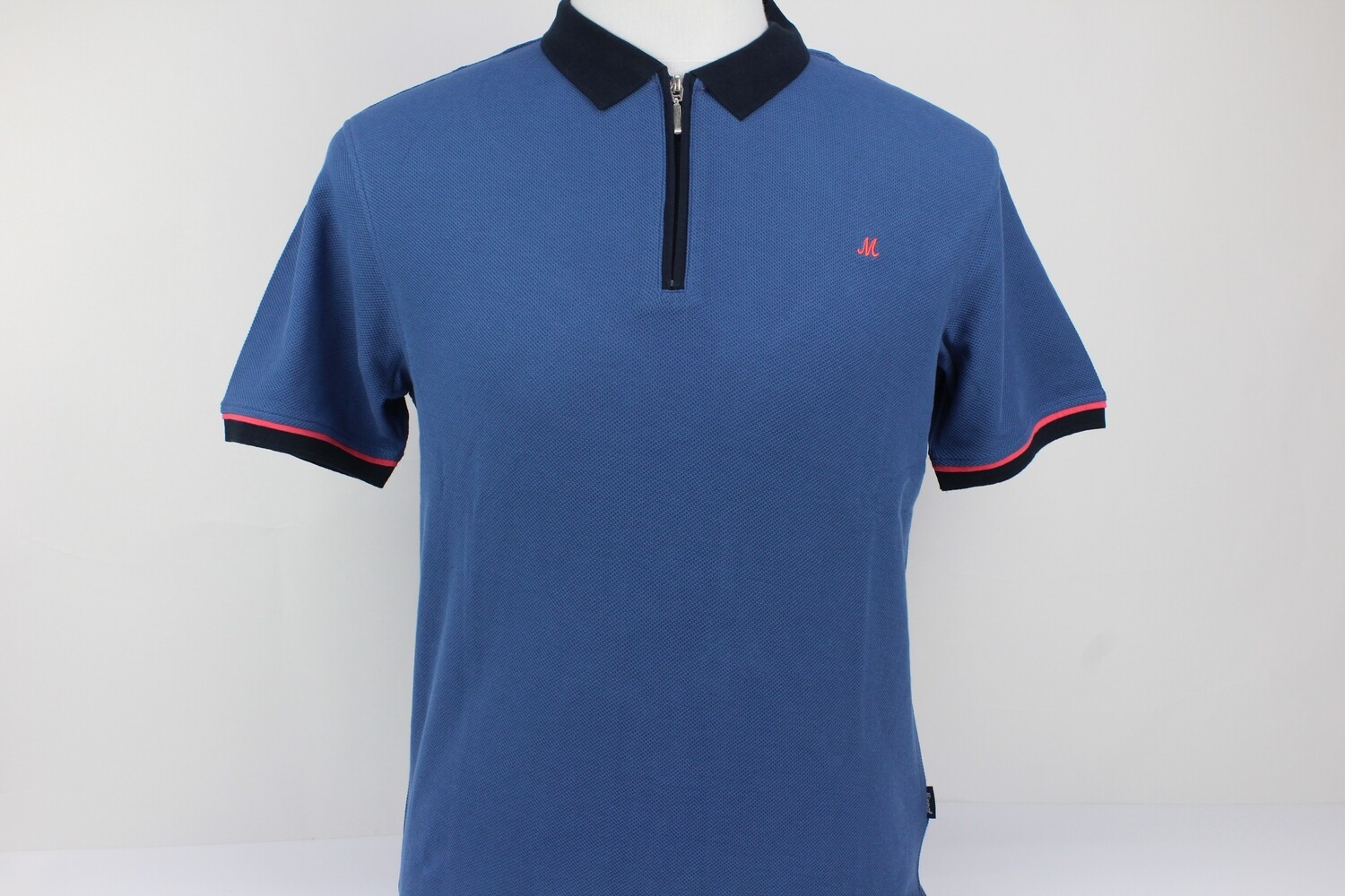 ML211500 COURT JACQUARD POLO SKYDIVER BLUE