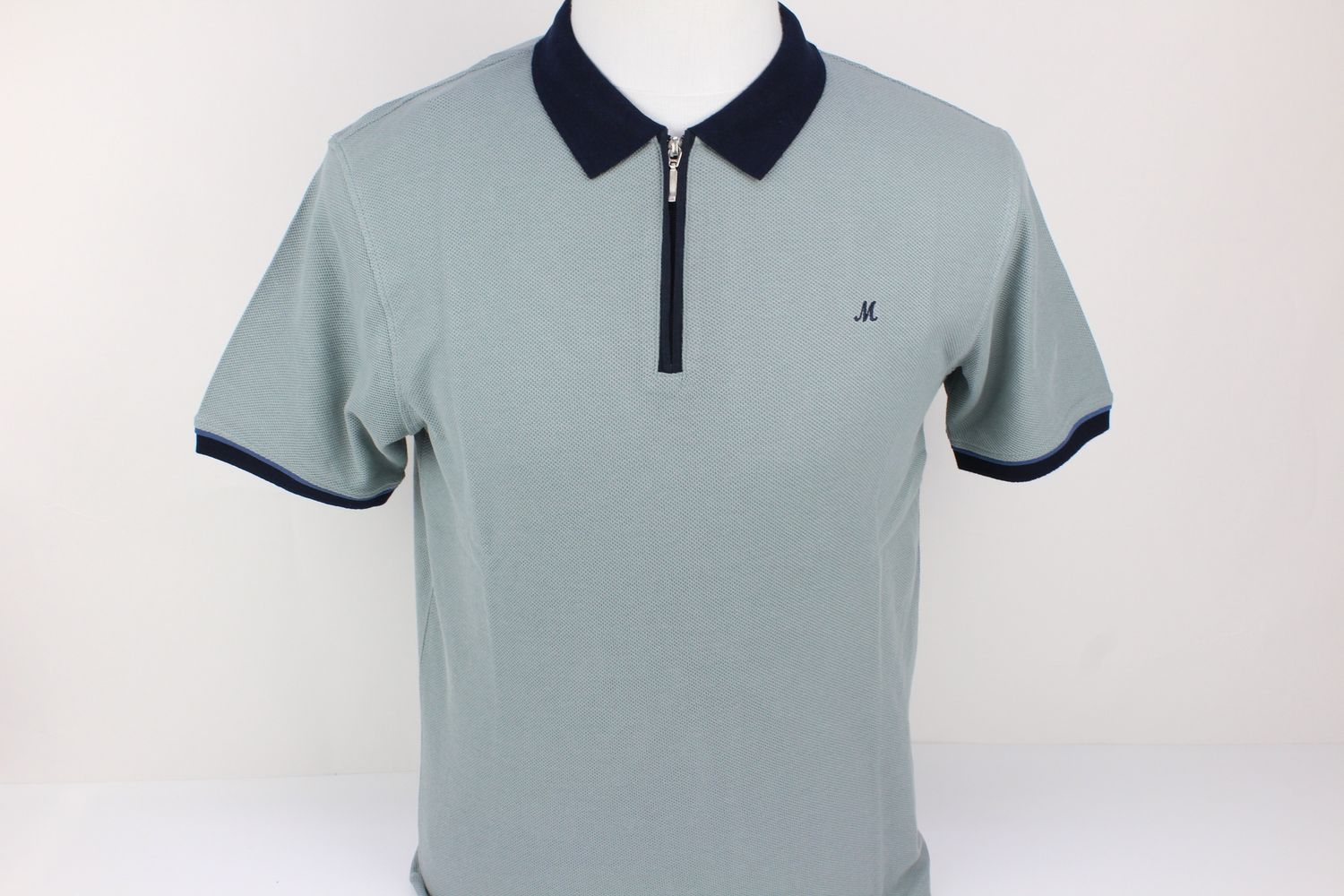 ML211500 COURT JACQUARD POLO SAGE