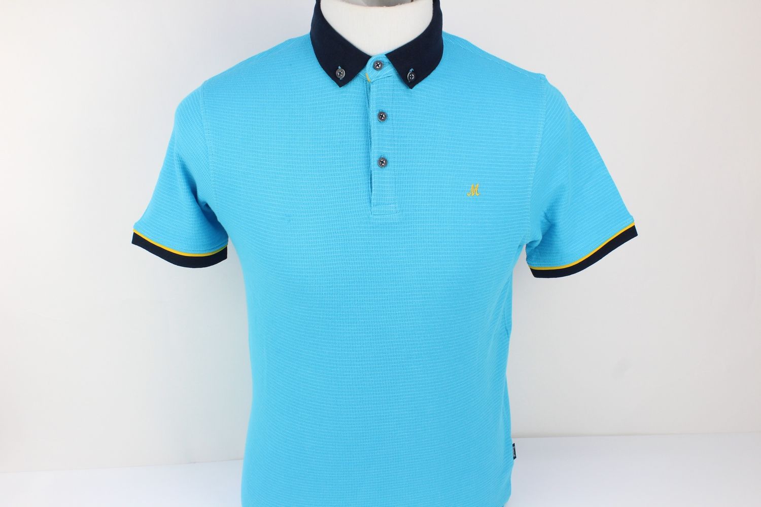 ML211505 RAXIS JAQUARD POLO TURQUOISE