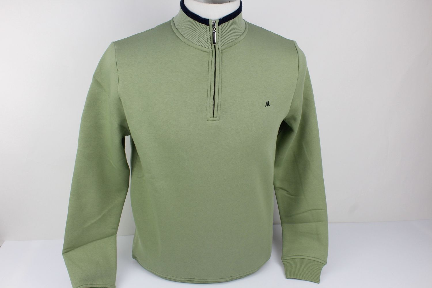 ML301359 REY QUARTER ZIP SWEAT SAGE