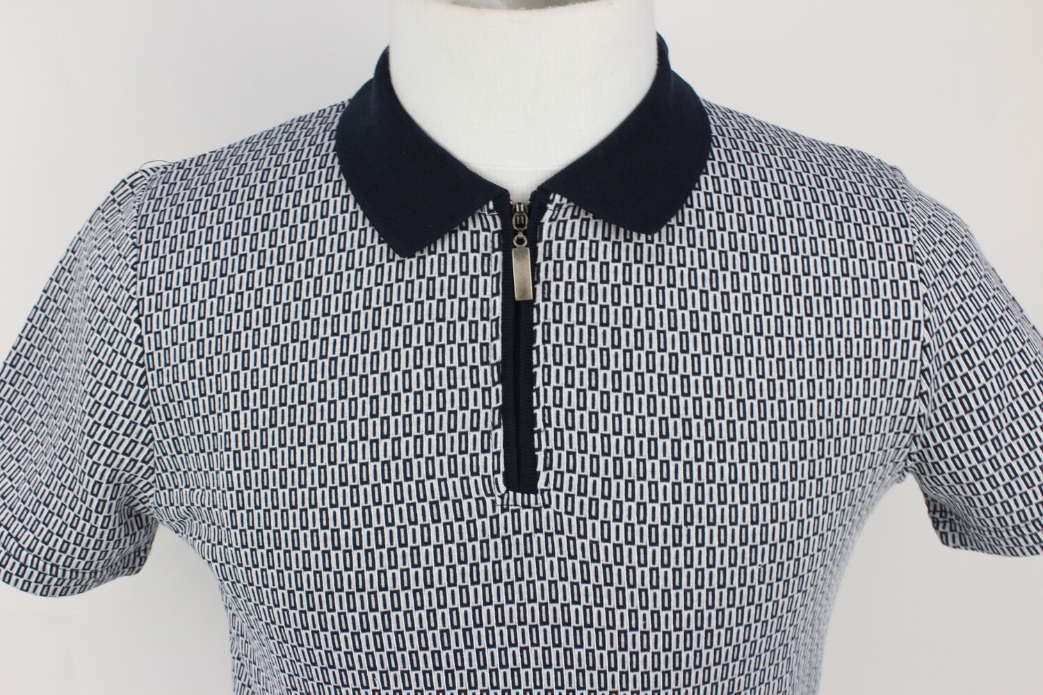 SJ5717 GUIDEV SS TOP ZIP POLO  NAVY