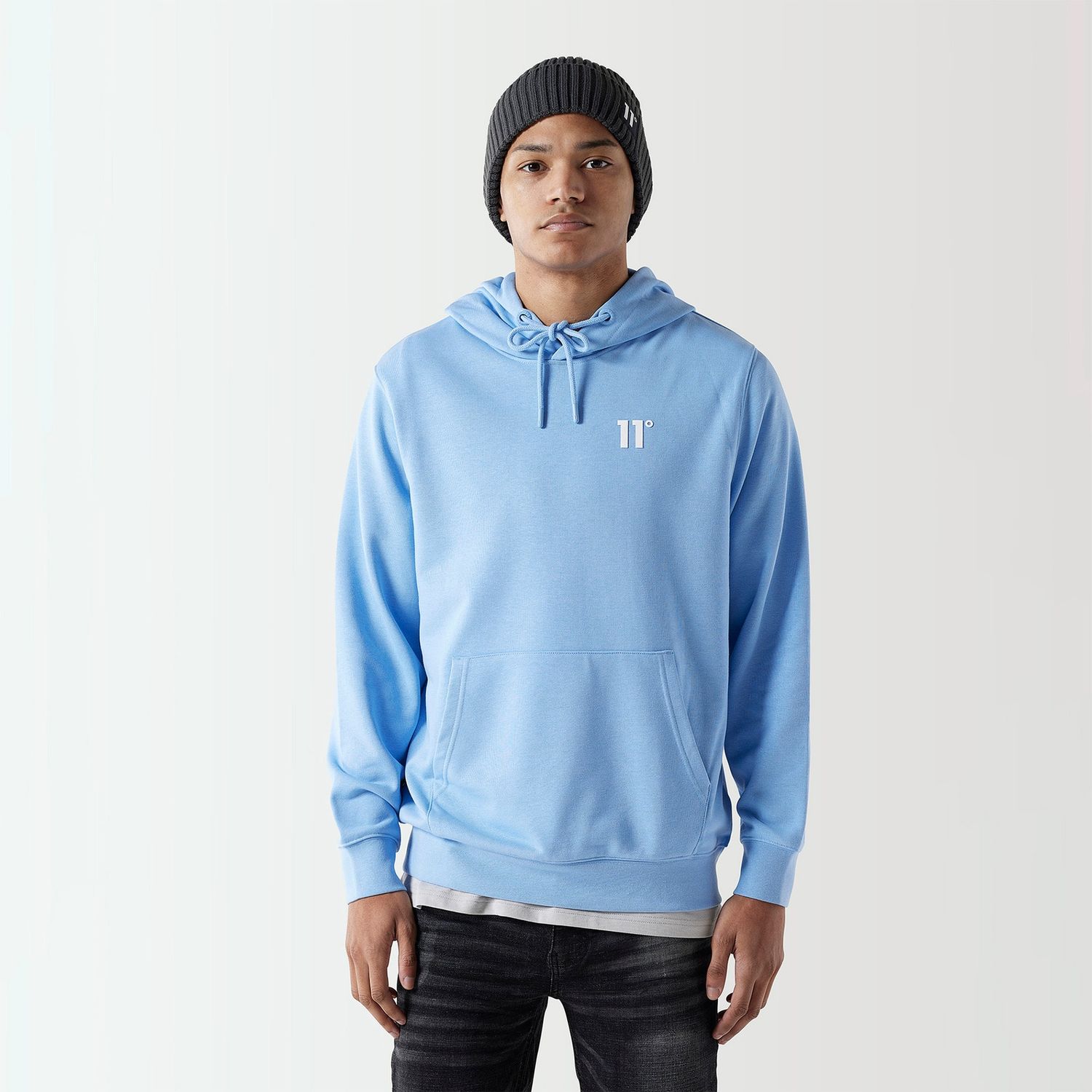 11D3187 1103 11 DEGREES CORE PULLOVER HOODIE VISTA BLUE