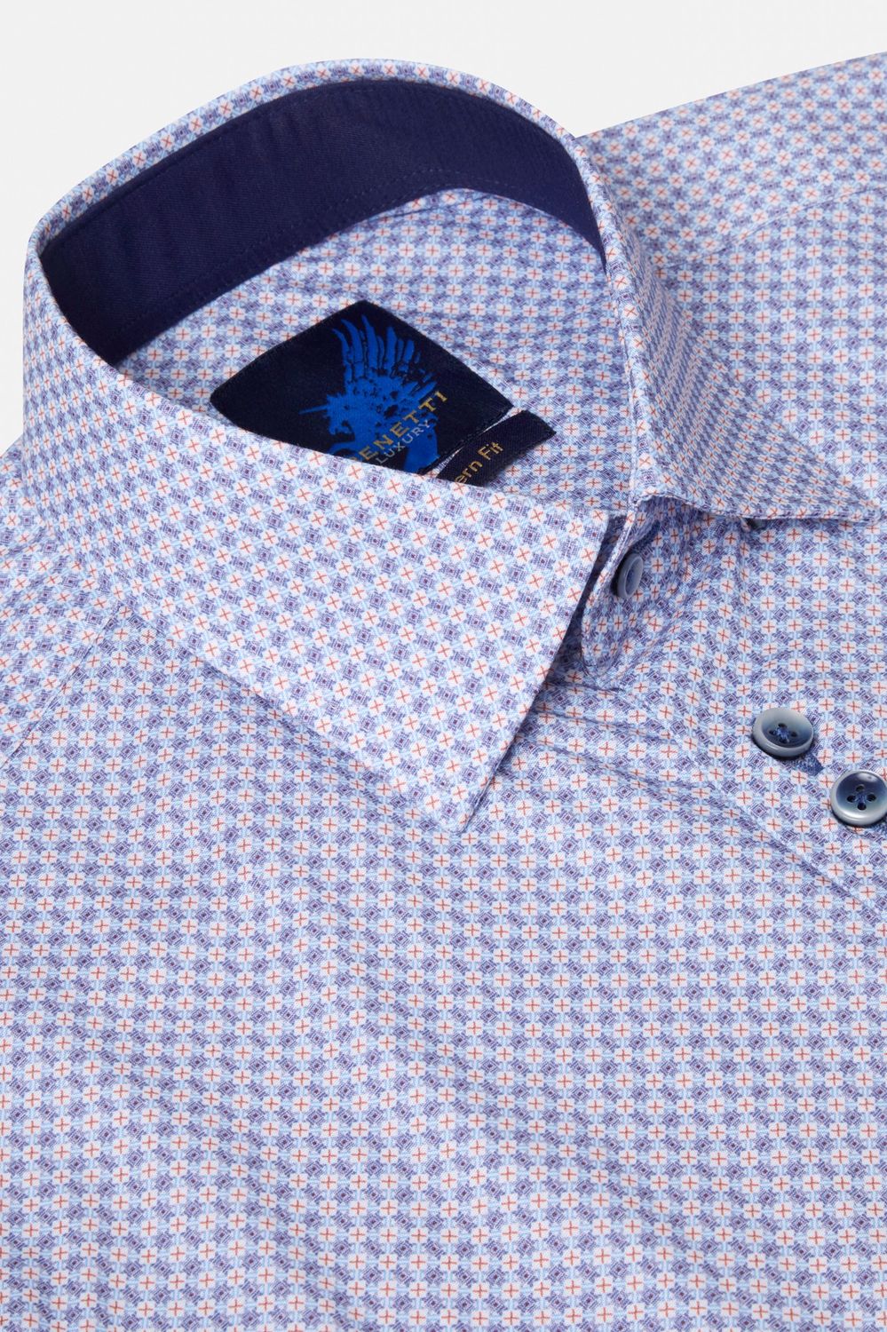 BENETTI EVAN CASUAL SS SHIRT BLUE