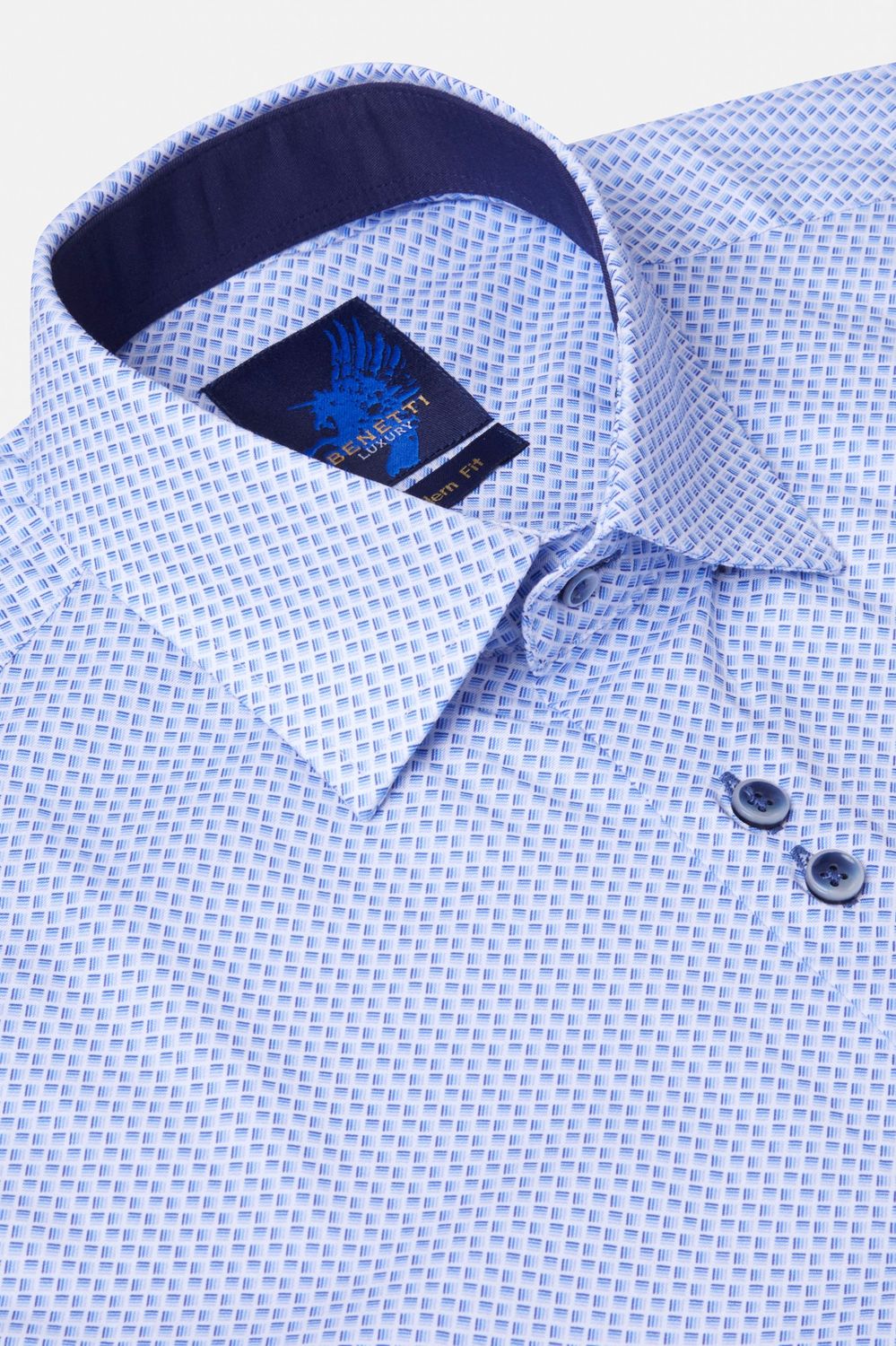 BENETTI LUKE CASUAL SS SHIRT BLUE