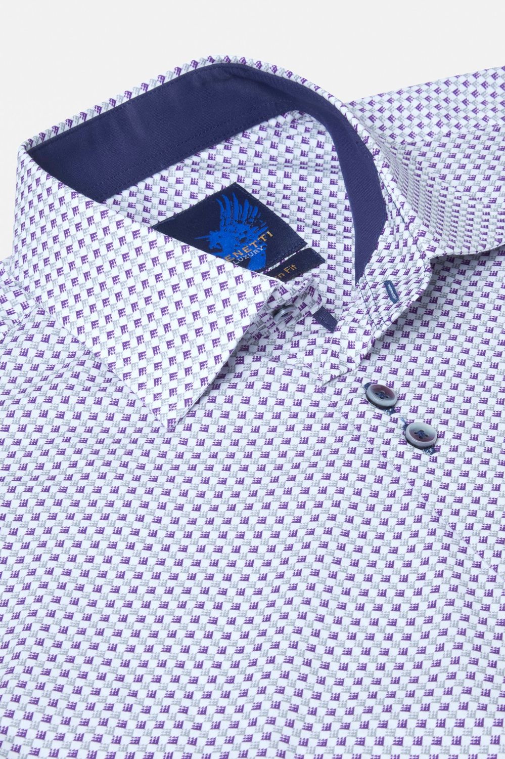 BENETTI CODY CASUAL SS SHIRT GRAPE