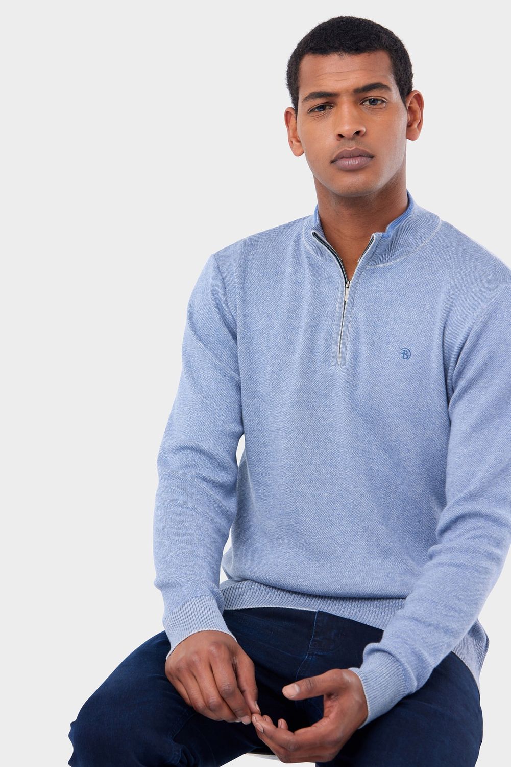 BENETTI  GALE 1/4 ZIP SKY