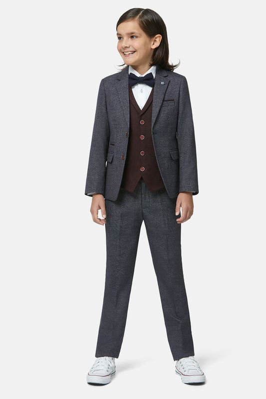 BOYS TOM SUIT 3PC BORDO