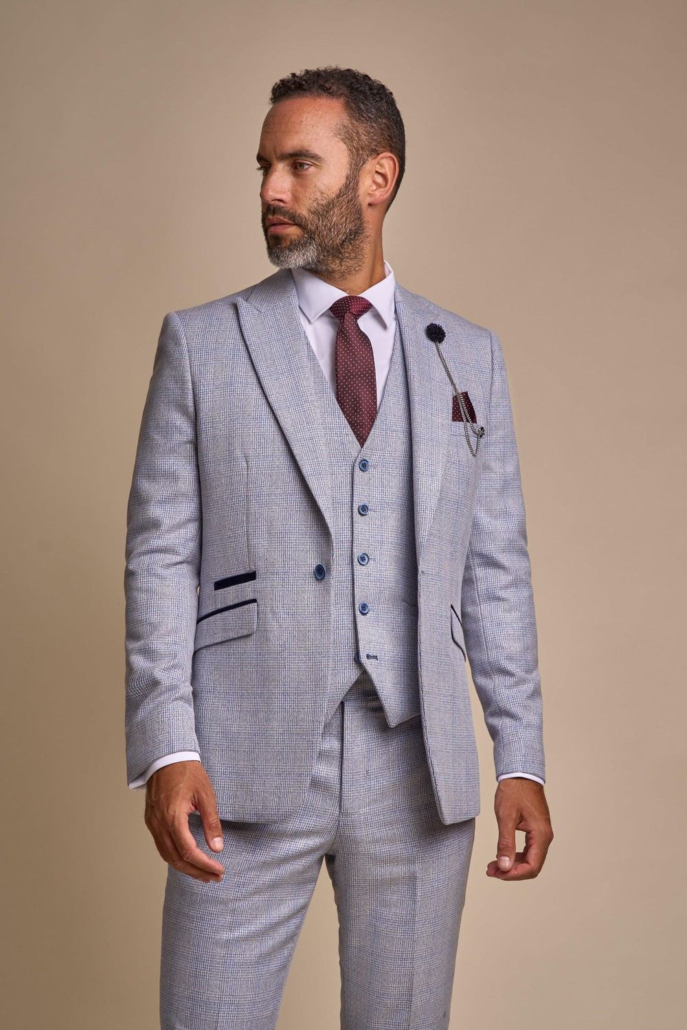 MENS CARIDI SKY 3PC SUIT