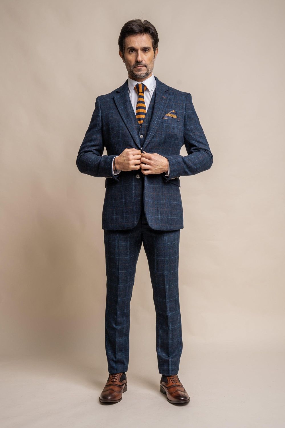 MENS CODY BLUE 3PC SUIT