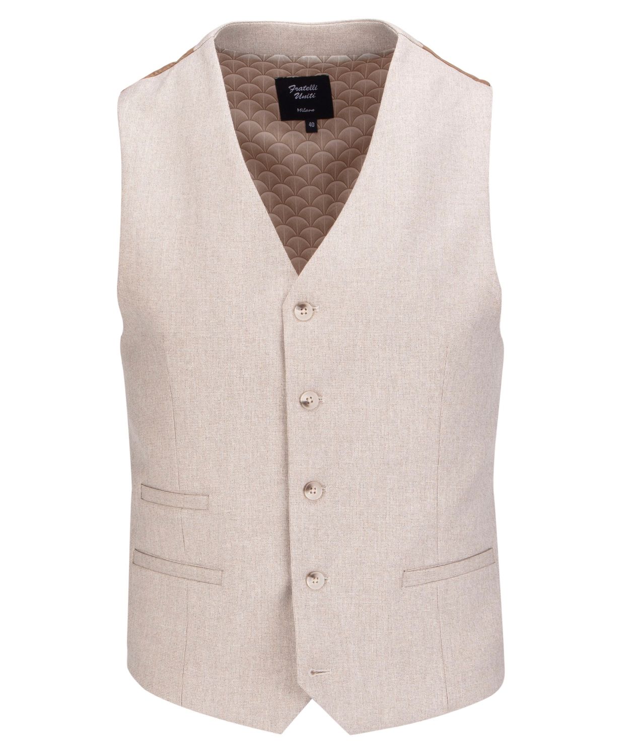 FWC1089 MARIO FRATELLI WAISTCOAT OATMEAL