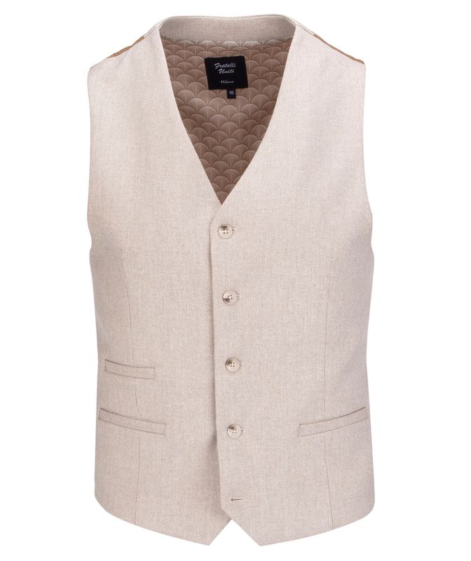 FWC1089 MARIO FRATELLI WAISTCOAT OATMEAL