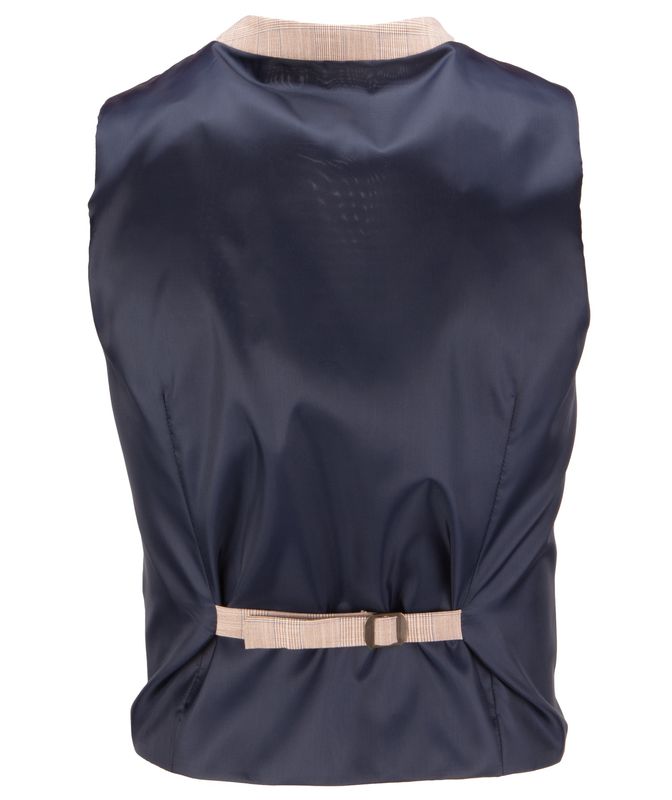 FRATELLI UNITI CHECK WAISTCOAT TAN FWC1080