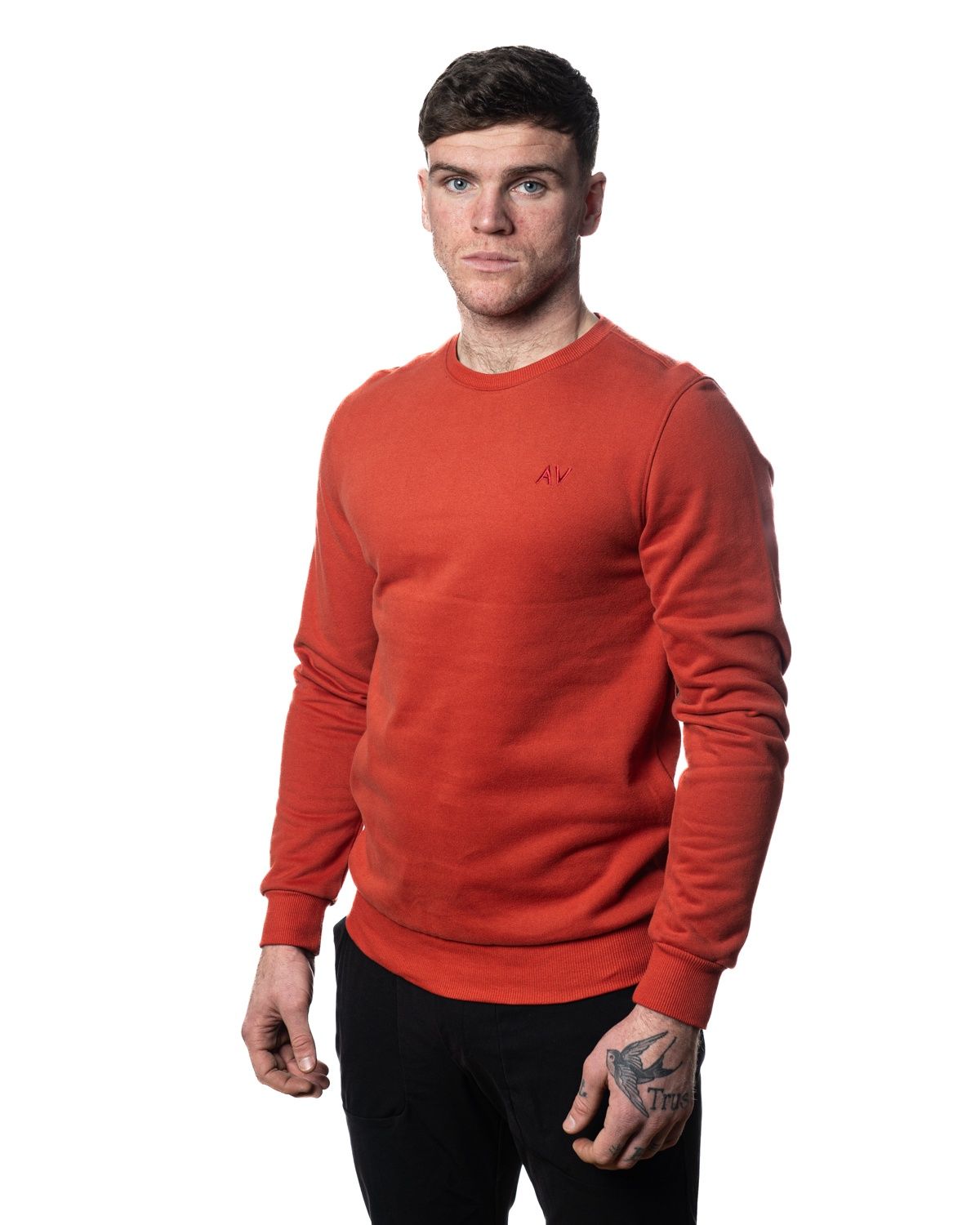 SERIE 301 O NECK SWEAT ARANCIA BRUCIATA