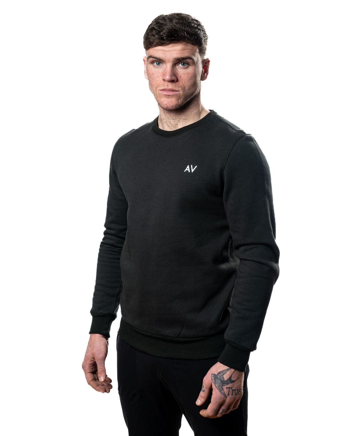 SERIE 301 O NECK SWEAT VERDE SCURO