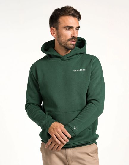 WALKER &amp; HUNT CORE HOODIE DARK GREEN