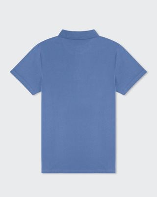 WALKER &amp; HUNT PIQUE STRETCH POLO MARINE BLUE