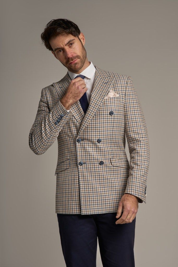 CAVANI SERGIO DOUBLE BRESTED BEIGE BLAZER