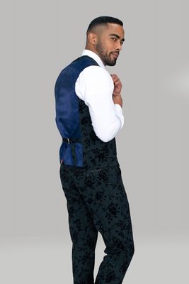 CAVANI MENS GEORGI WAISTCOAT BLACK