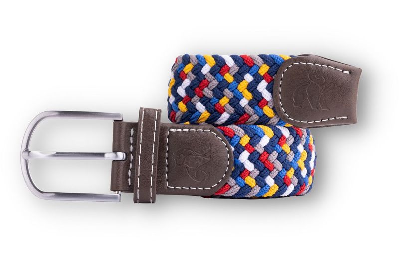 SWOLE PANDA SP RWB 53 RAINBOW ZIGZAG WOVEN BELT