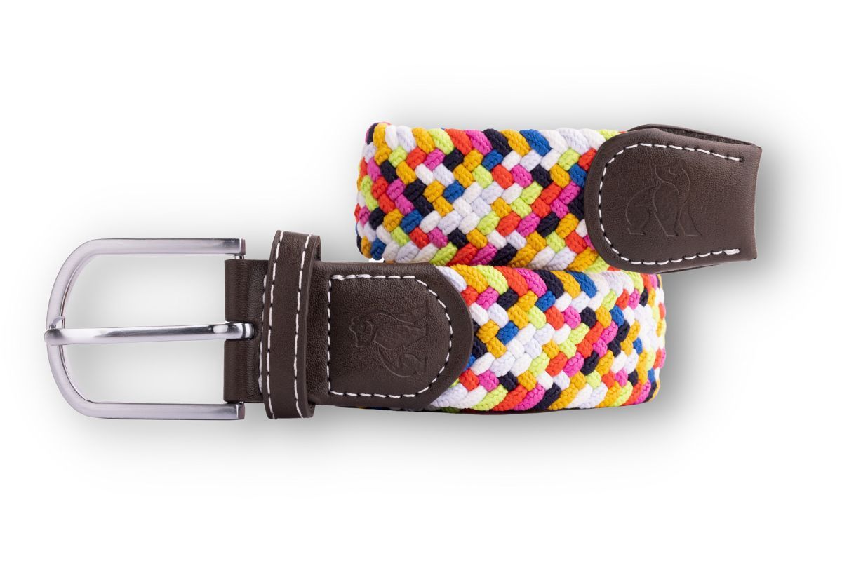 SWOLE PANDA SP RWB 54 VERSICOLOURED ZIGZAG WOVEN BELT
