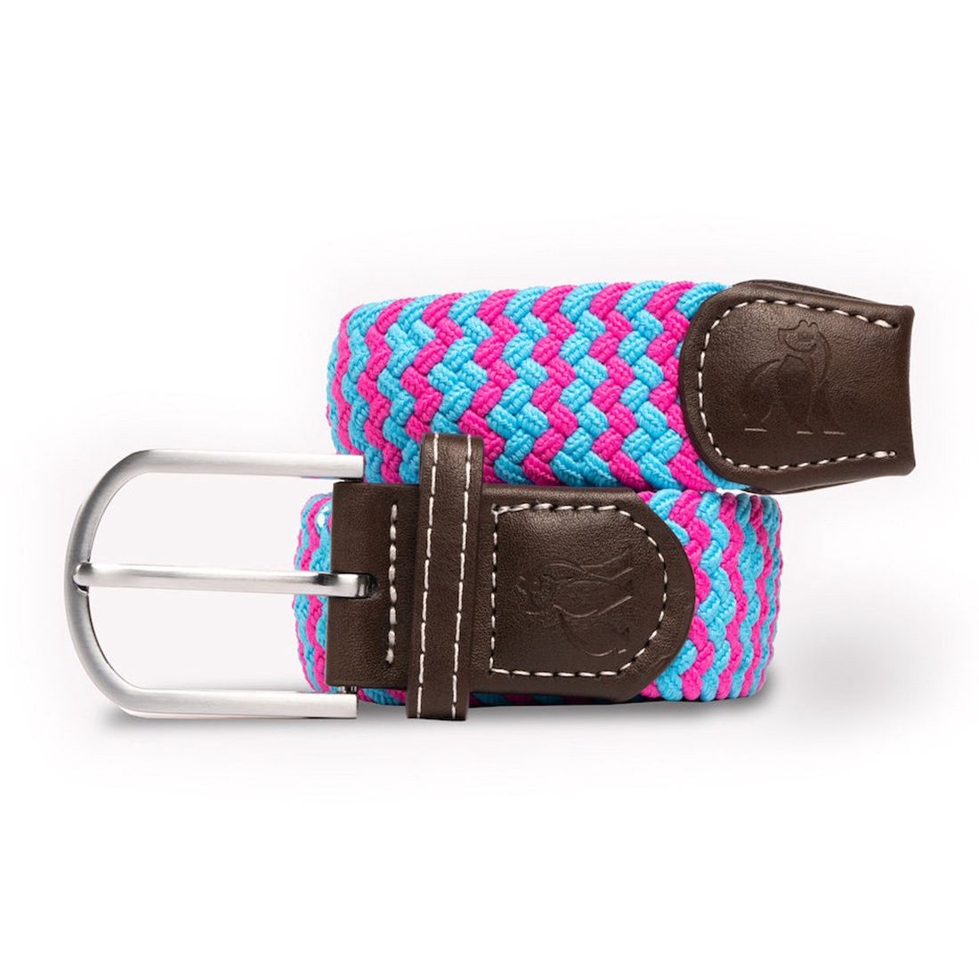 SWOLE PANDA SP RWB 28 BLUE/PINK ZIGZAG WOVEN BELT