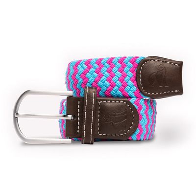 SWOLE PANDA SP RWB 28 BLUE/PINK ZIGZAG WOVEN BELT