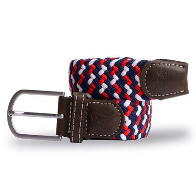 SWOLE PANDA SP RWB 40 BLUE/RED/WHITE ZIGZAG WOVEN BELT