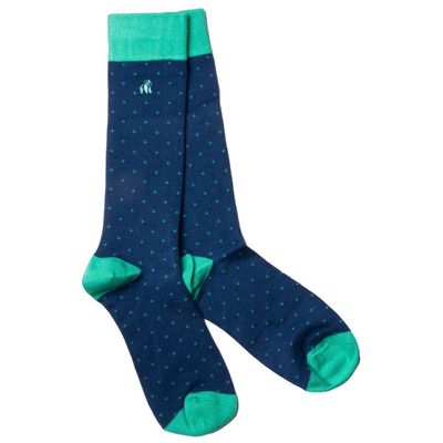 SWOLE PANDA SP333 L SPOTTED GREEN SOCKS