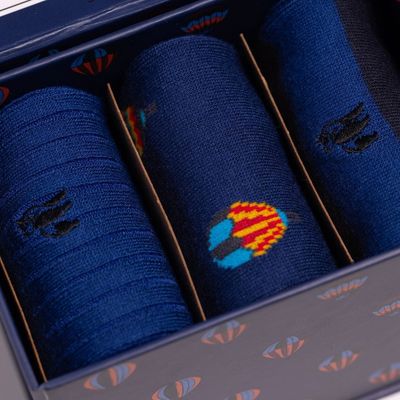 SWOLE PANDA SP028 3 20 L HOT AIR BALLOON GIFT BOX 3 PAIR SOCKS