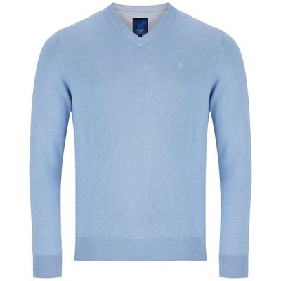 BENETTI V NECK KNIT SS 2023 BLUE
