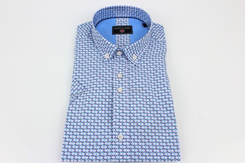 SWSS5366 HOUR SS SHIRT BLUE/SAGE