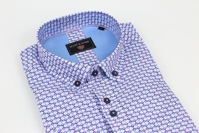 SWSS5365 MANOR SS SHIRT BLUE/PINK