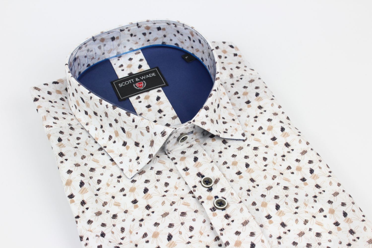 SWSS5357 RAKE SS SHIRT WHITE/TAN