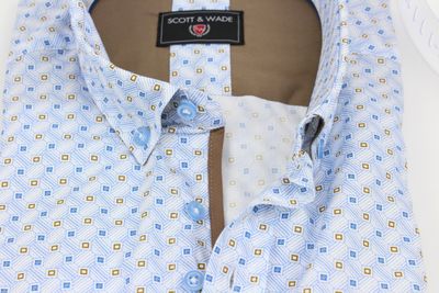 SWLS5358 PLANE LS SHIRT WHITE/BLUE/TAN