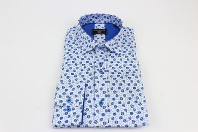 SWLS5351 LAVA LS SHIRT WHITE/BLUE