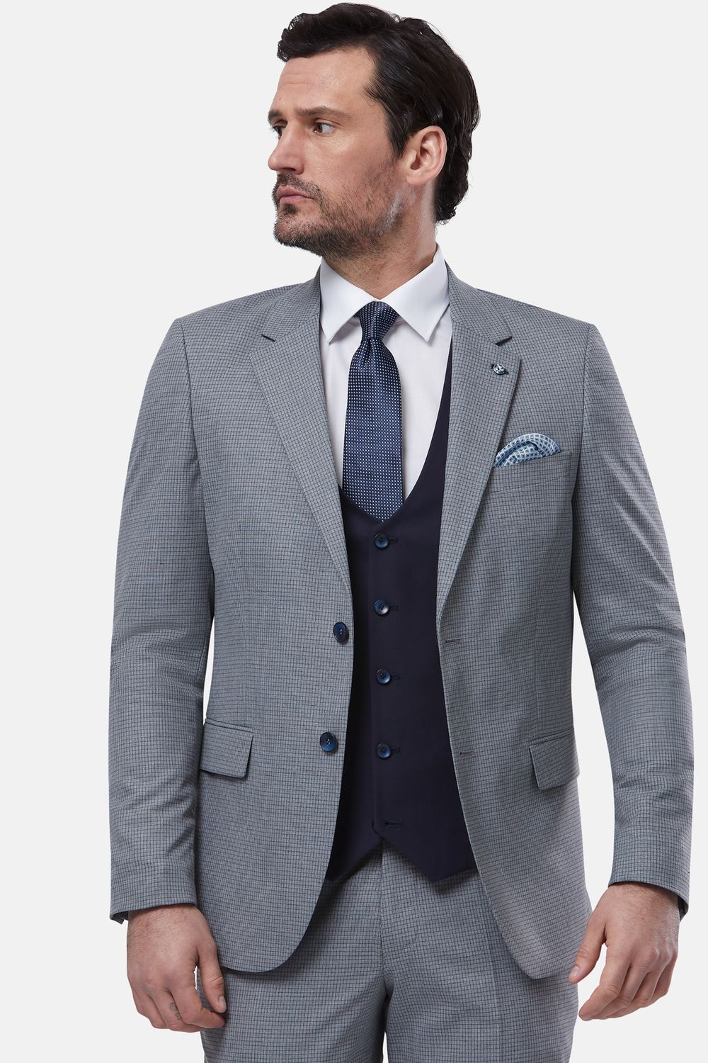 ZAGREB SUIT 3 PC SILVER