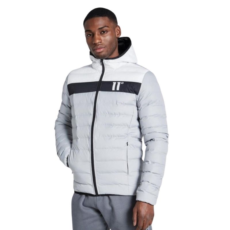 11D770 145 COLOUR BLOCK SPACE JACKET SILVER/WHITE/BLACK
