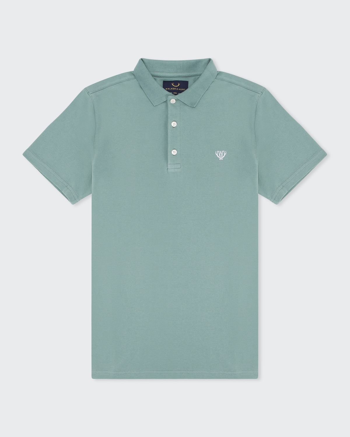 WALKER &amp; HUNT POPCORN POLO 025 LIGHT BLUE