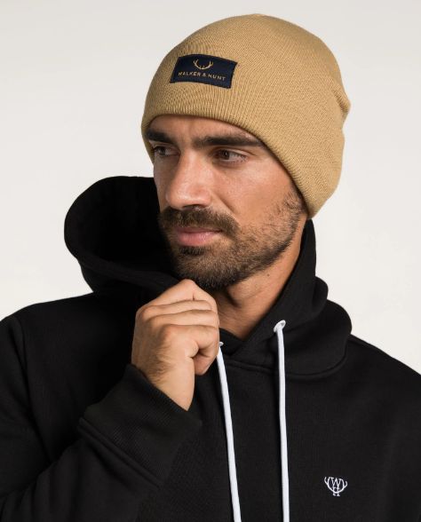 WALKER &amp; HUNT KNITTED HAT SAND