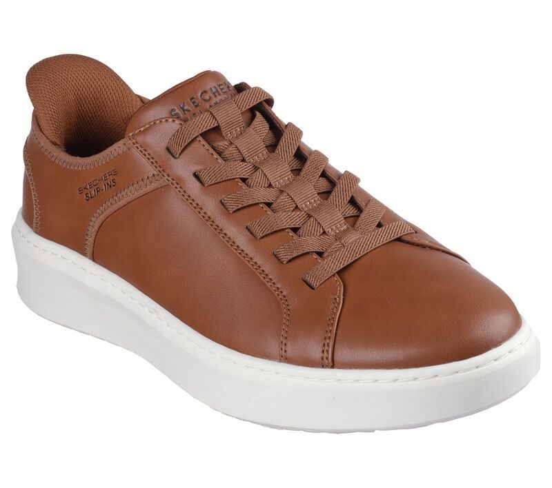 SKECHERS COURT BREAK DOUBLE VENTED SLIP INS COGNAC